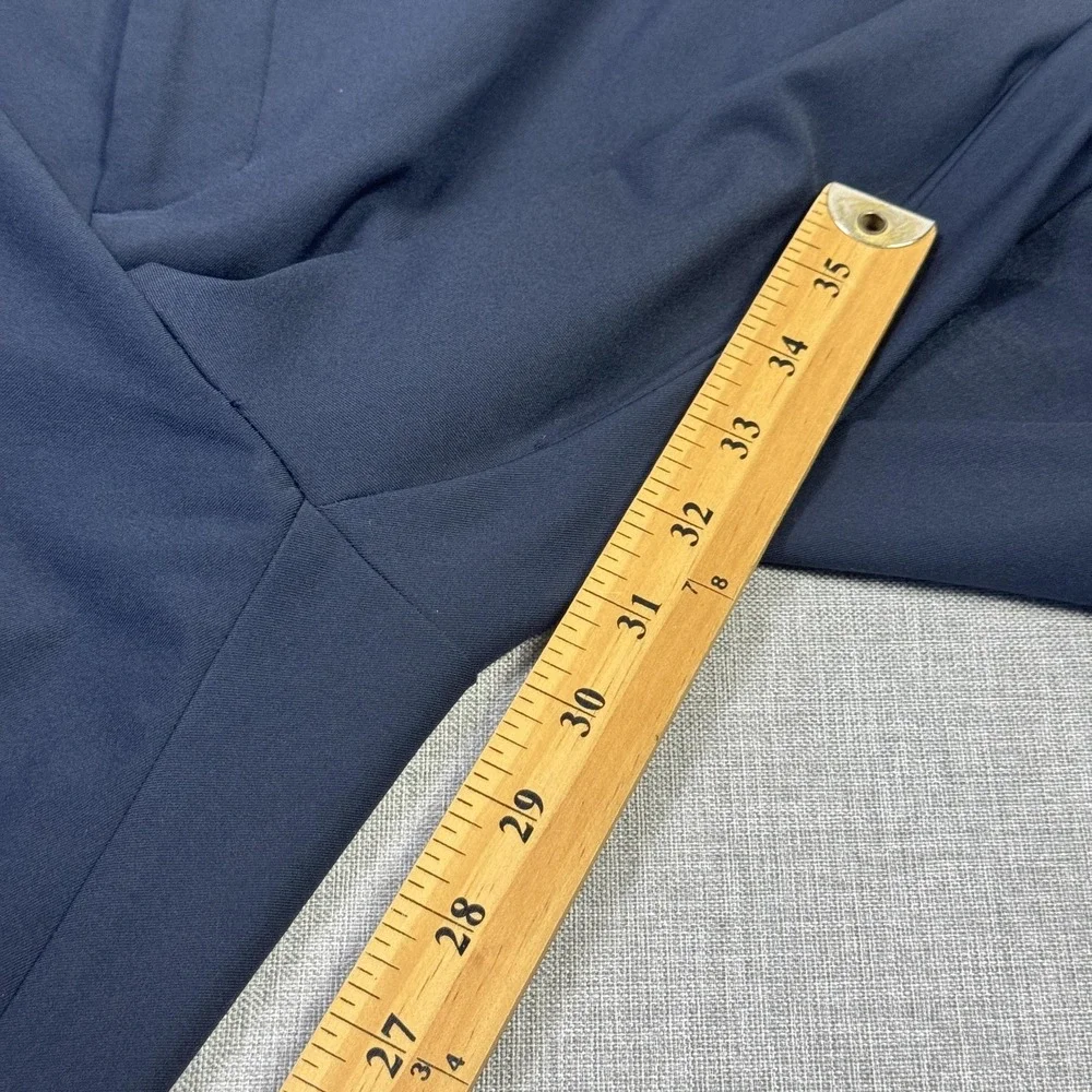 Dunning Golf Pants Mens 36x30 Blue Dress Pants Straight‎ Leg Microfiber Stretch